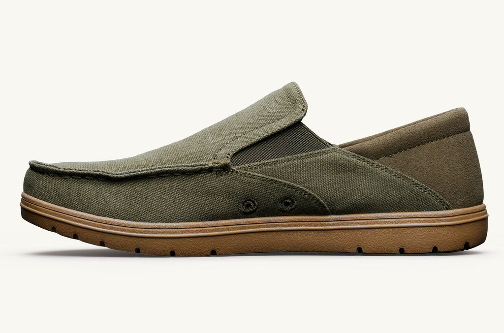 Pánské Drifter Lems Boty Slip On Olivy Zelené | MKP1280GI